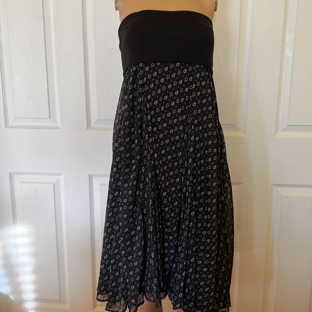 Beta House Maxi/midi strapless dress or maxi skirt Black paisley szS